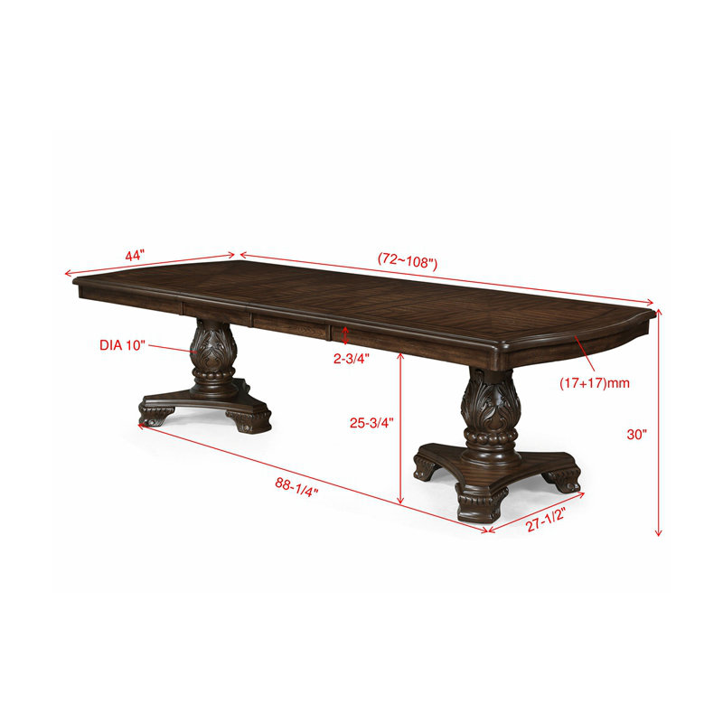 Ensemble de table de salle à manger 9 pièces 9 po, 9 pièces : table, 8 chaises