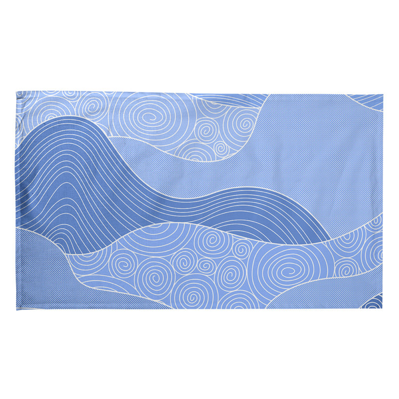 Tea Towel Kitchen Towel, Cotton Twill, Blue/White