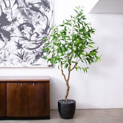 84'' Faux Eucalyptus Tree in Pot Liner