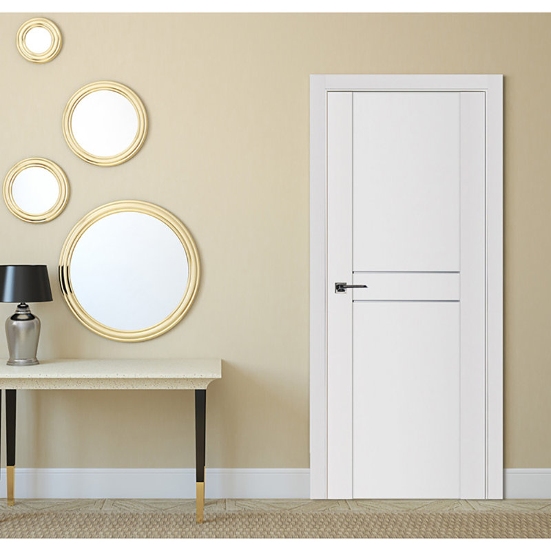 Porte intérieure stratifiée blanc doux pré-suspendu Stile 003, Gauche, 23,75 po x 80 po