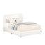 Lit plateforme à boucles Liv Luxury Ivory avec tiroirs de rangement et tête de lit tapissier