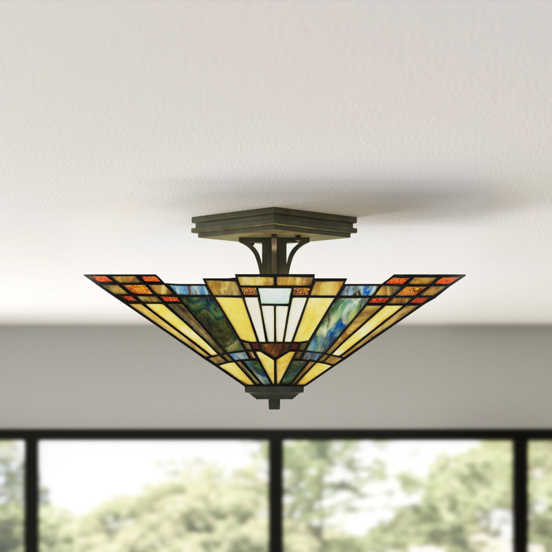 Plafonnier semi-encastré 2 lumières Inglenook