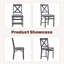 Chaises de salle à manger pliantes rembourrées et empilables avec structure en bois massif-1375537819