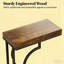 Table de bout moderne semi-circulaire avec cadre doré - Table de couloir compacte