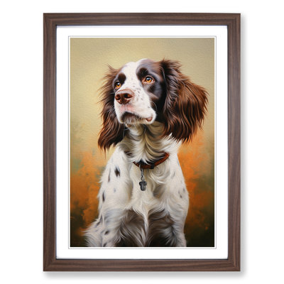 English Springer Spaniel Realism - Single Picture Frame Print on Wood
