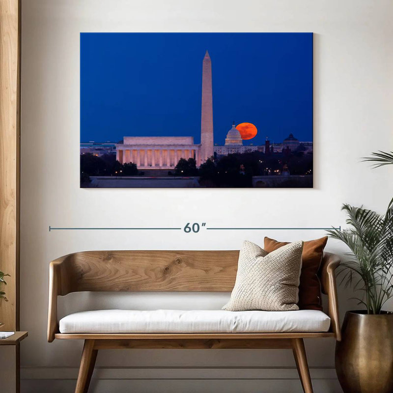 Sirécis récolte lune sur Washington DC, H 32 po x l 48 po