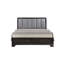 Ensemble de chambre à coucher avec lit plateforme et commode gris-1454273592