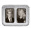 Beaded Silver Metal Beveled Picture Frame