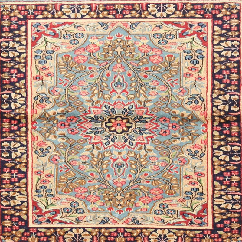 Tapis beige/rouge traditionnel Sophy, Rond 4 pi
