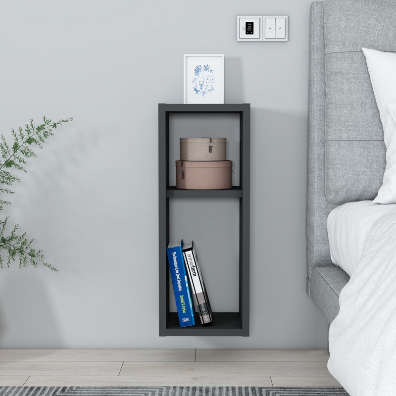 Sohi 23.2cm W Manufactured Wood Bedside Table, Grey