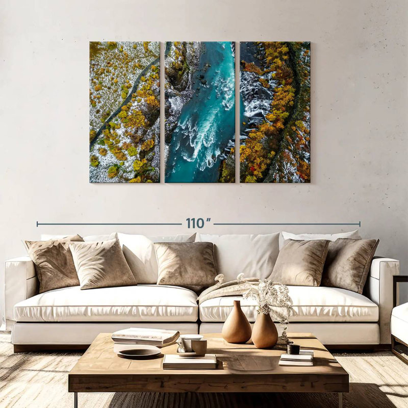 Alvord Hraunfossar Watefall, 48" H x 74" W