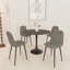 Ensemble de table de salle à manger de 31,5 po pour 4 personnes, table de salle à manger noire en MDF facile à nettoyer avec pieds en métal durables, 4 chaises de salle à manger confortables en suède