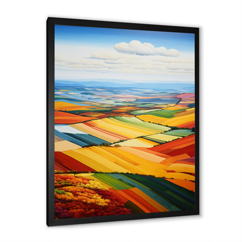 Southminster Golden Fields Of Colora sur impression sur toile, H 20 po x l 12 po x P 1 po, Cadre photo noir