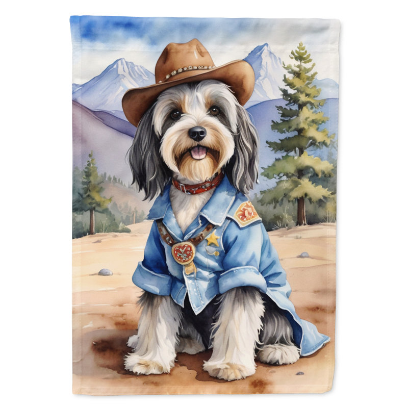 Drapeau Cowboy Welcome House, Terrier tibétain