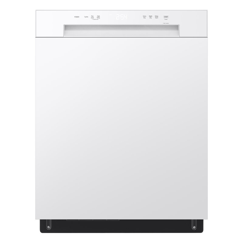LG Front Control Dishwasher with LoDecibel Operation and Dynamic Dry, White