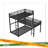 L-Shaped Metal Triple Twin Size Bunk Bed