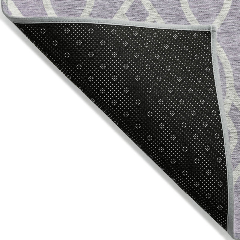 Tapis intérieur lavable 10 pi x 14 pi lavande et ivoire