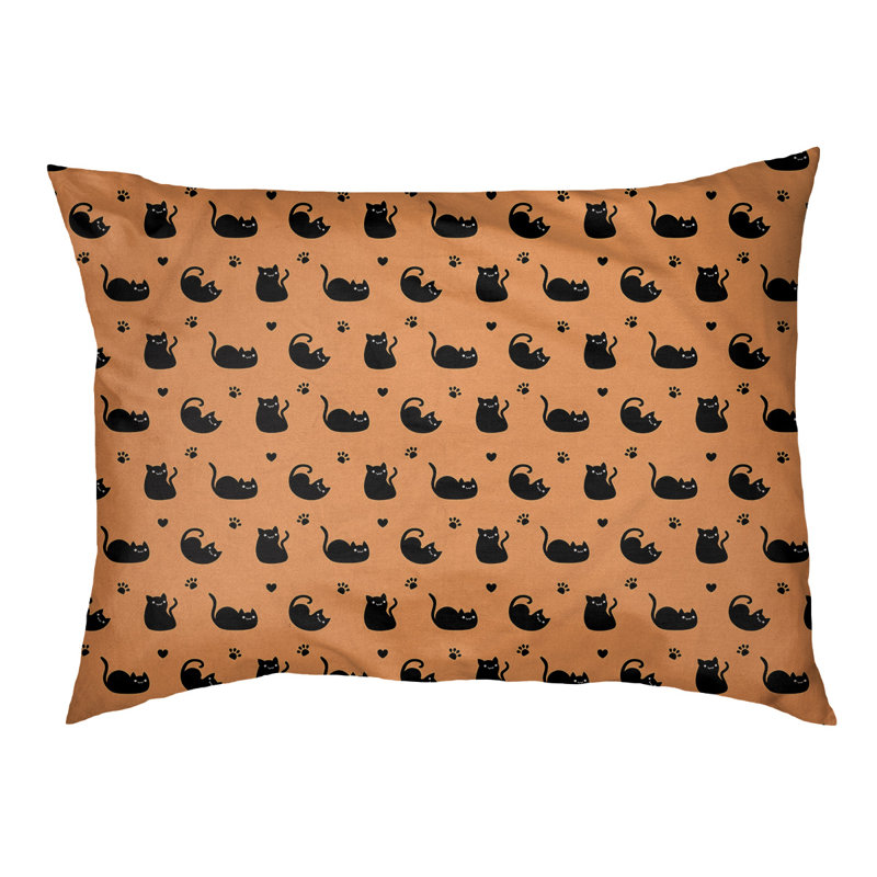Coussin pour chien Byrge, Orange / Noir, Grand (l 42,5 po x P 32,5 po x H 14 po)