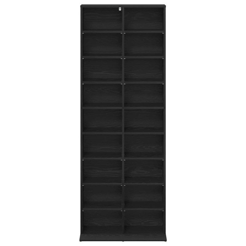 175 cm H Media Shelves, Black Oak