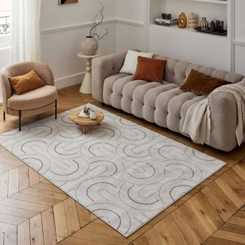 Carmel Modern Arc Cream/Terra Area Rug, Rectangle 160 x 230 cm