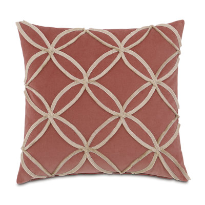 Housse et insert de coussin décoratif 100% coton à franges et brosse pincée Rena