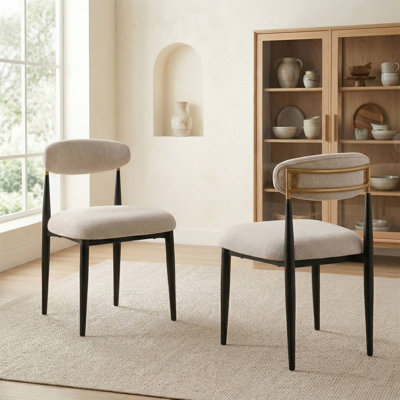 Chaise d'appoint rembourrée Liam