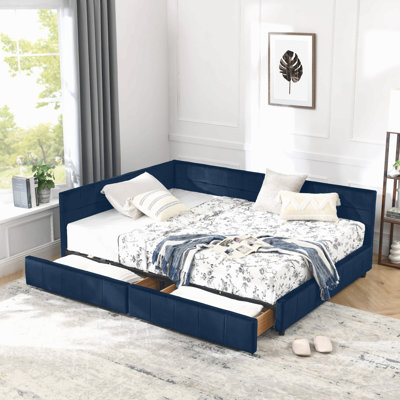 Full Size Storage Upholstered Tufted Bed Frame, Sofa Bed Frame With Comfortable Backrest And Armrests, Full Size Bed For Bedroom, Living Room