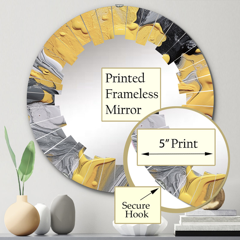 Miroir mural rond Sangerfield, 24 po x 24 po