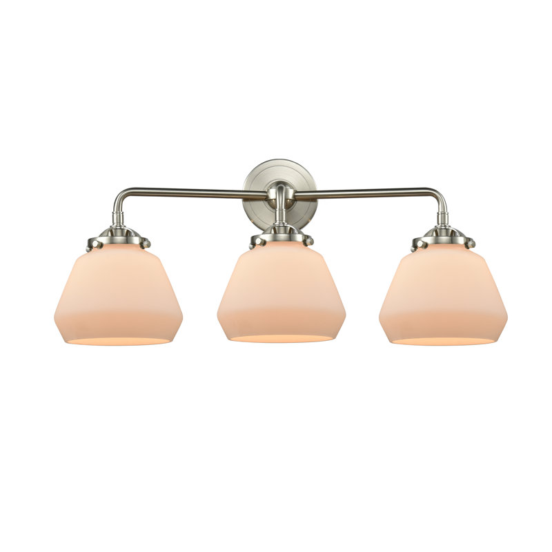 Éclairage pour meuble-lavabo 2 lumières Rivka, Boîtier blanc mat, Incandescent, Nickel satiné brossé