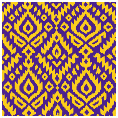 Édredon jaune à motif ikat