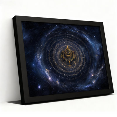 Temple d'Or entouré de cercles de personnes dans une toile étoilée