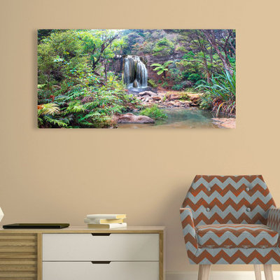Rainforest Waterfall - Wrapped Canvas Print