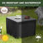 Boîte de rangement pour terrasse EHHLY, petites tables d'appoint d'extérieur pour patio, boîte de rangement extérieure imperméable 36 gallons, boîtes de rangement pour coussins de table d'extérieur, boîtes de rangement en plastique résistant aux -102731329
