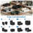 Large Chenille U-Shaped Storage Sectional Sofa King Pull Out Sofa Bed Sleeper Livingroom Bedroom Apartment Modular Couch-194407949