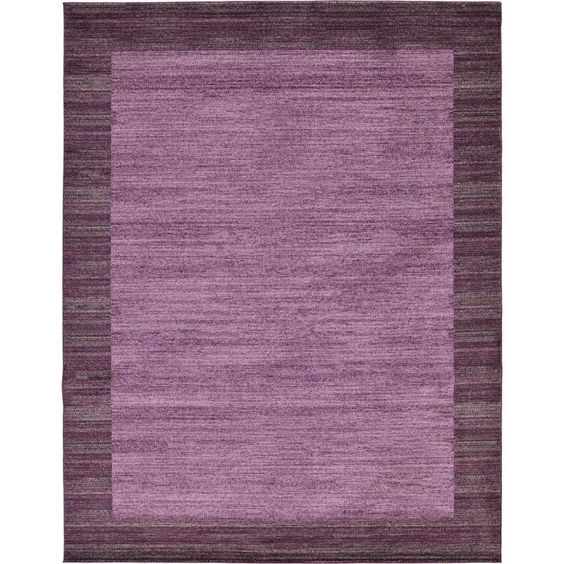 Tapis mauve à motif géométrique Desdemona, Rectangle 10 pi x 13 pi