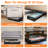 Storage box with gurney bottom Black
