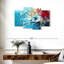Avery - abstrait rouge et bleu-106052107
