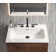 Integrated White Ceramic Basin With One Predrilled Faucet Hole, Drain Assembly NOT Included