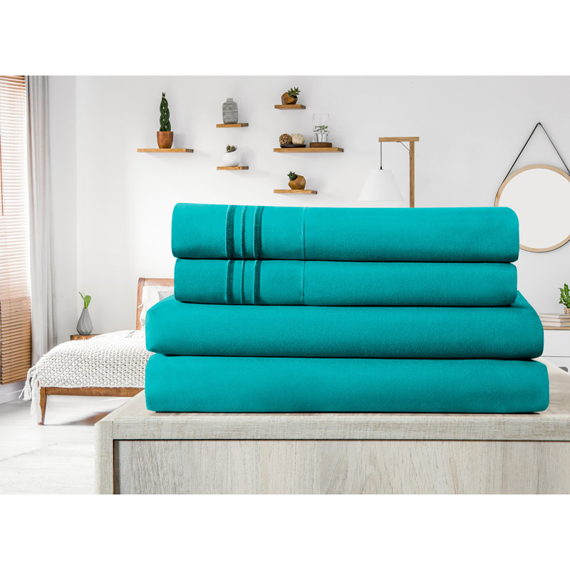 Ensemble de draps en micro-fibre, Ensemble de draps pour lit simple + drap-housse + , Ivoire