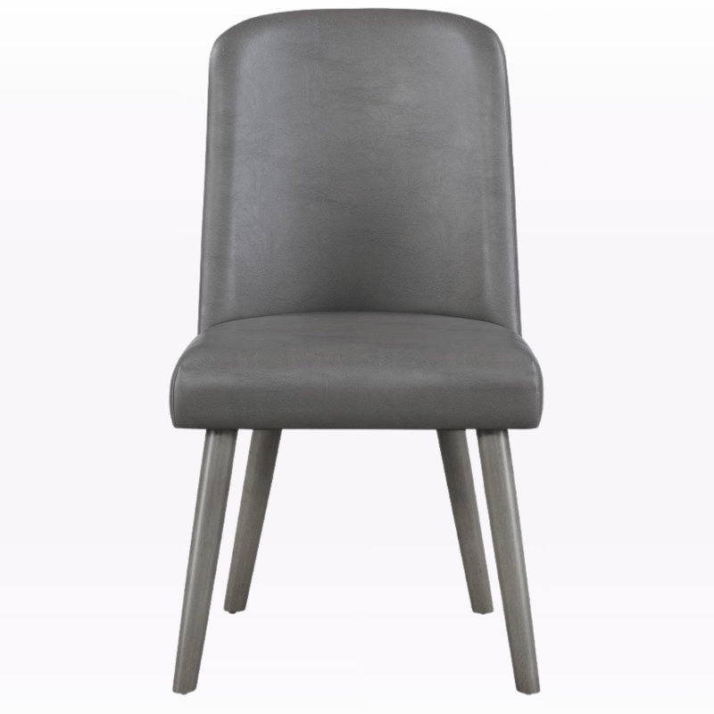 Ensemble de 2 chaises d'appoint en cuir synthétique gris Citadel et chêne gris