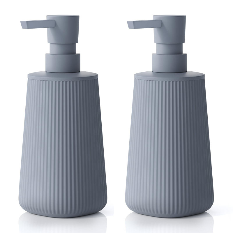 Ensemble de 2 distributeurs de savon, distributeur de savon à main pour la salle de bain, distributeur de savon à vaisselle mignon pour la cuisine, distributeur de savon en plastique avec pompe, ensemble de distributeur de savon et de lotion rechargeabl