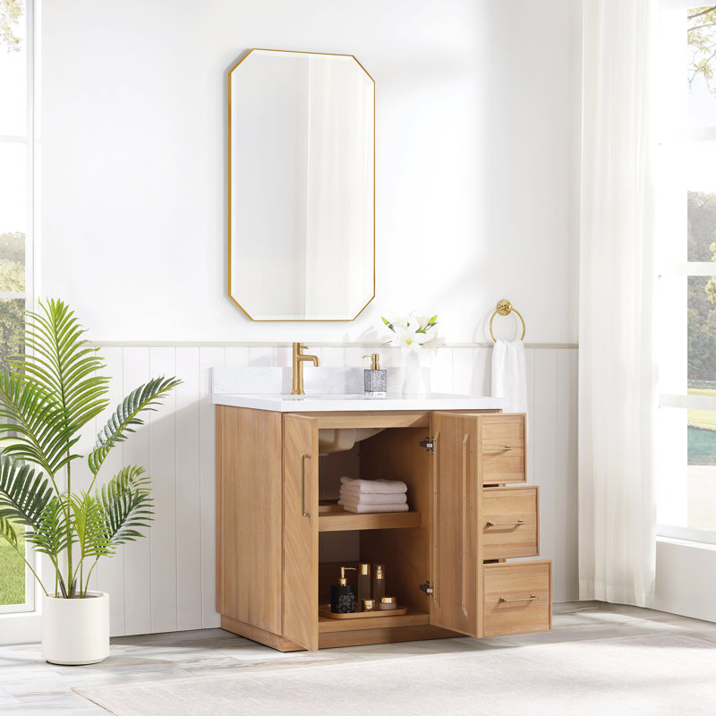Meuble-lavabo simple 36 po Hayter en gris Acacia Classic