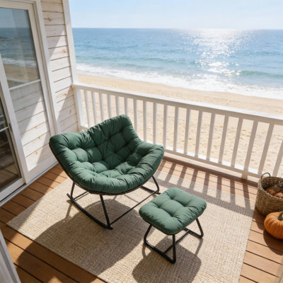 Modern Rattan Outdoor Rocking Chair