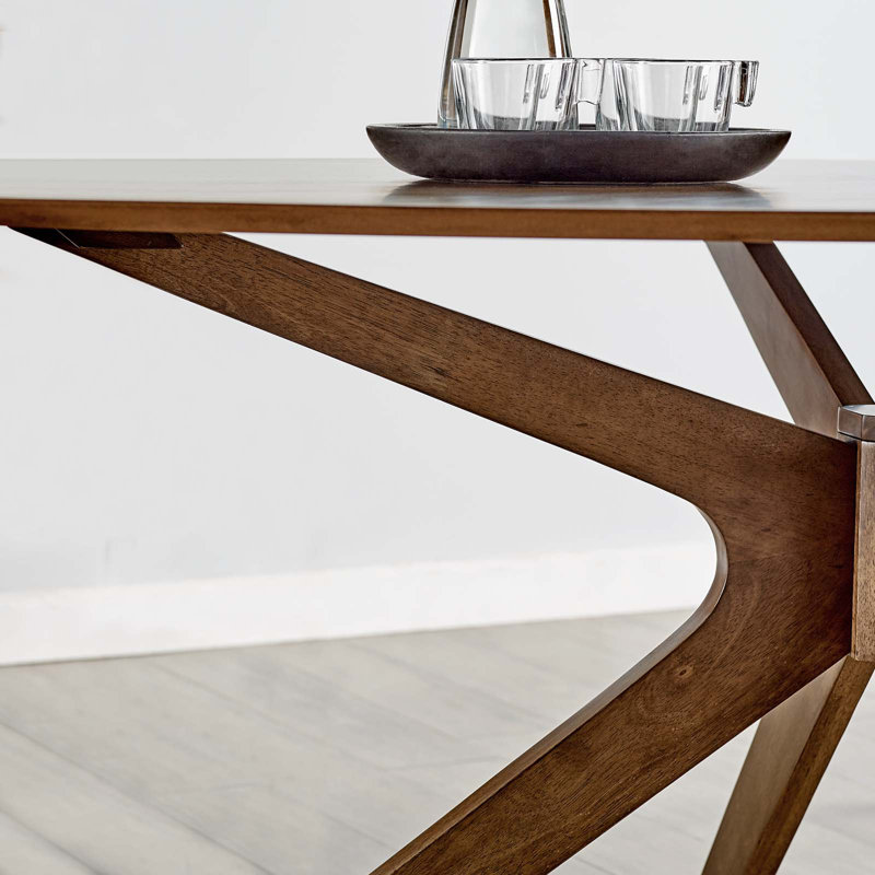 Walnut Oval Mid-Century Modern Dining Table for Eight