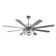 Modern 72" DIY Shade 8-Blade Dimmable Ceiling Fan with LED Lights and Remote, Reversible Ceiling Fan