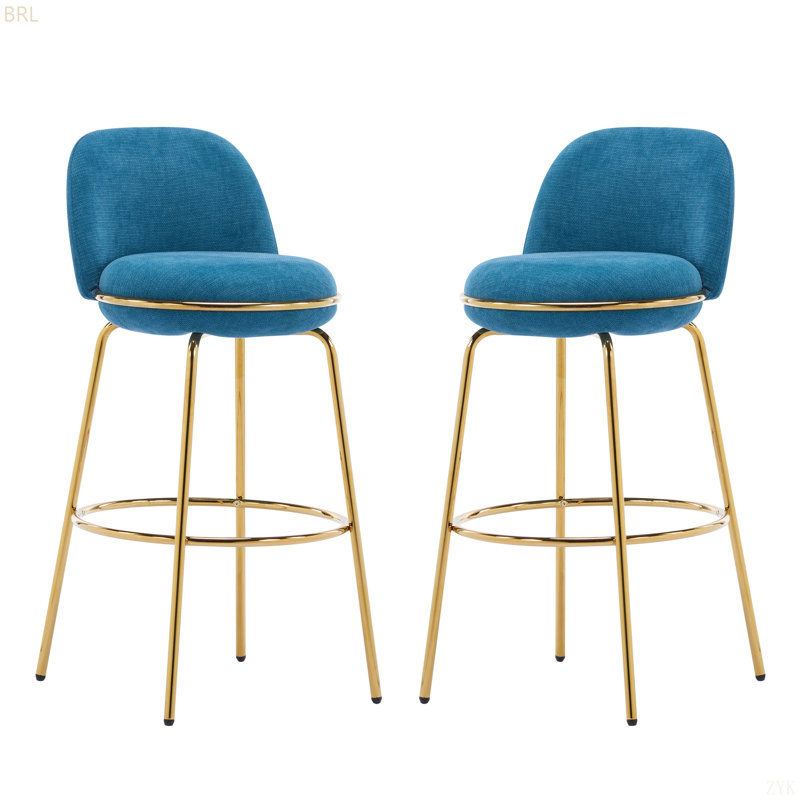 Tabouret de bar intérieur en métal, ensemble de 2