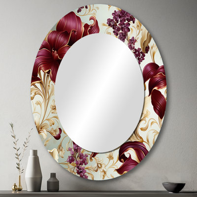 Royal Victorian Flourish Victorian Motif - grand miroir mural floral