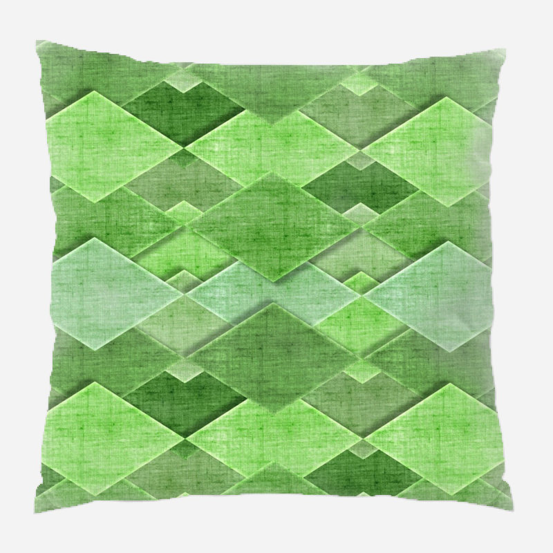 Fabric Geometric Microsuede Reversible Throw Pillow