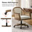 Xaver 50.8cm W Farmhouse Swivel Barrel Task Chair with Rattan Arms-1759116836