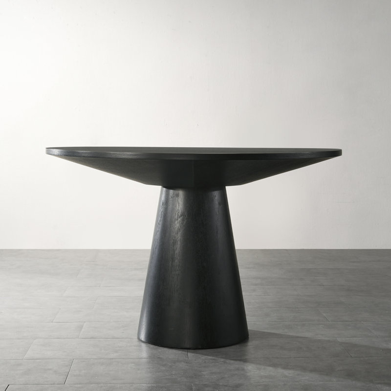 Table de salle à manger ronde 48 "Roundhill Furniture Rocco, ébène